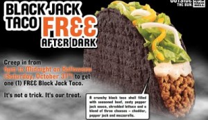 taco bell--free black jack taco
