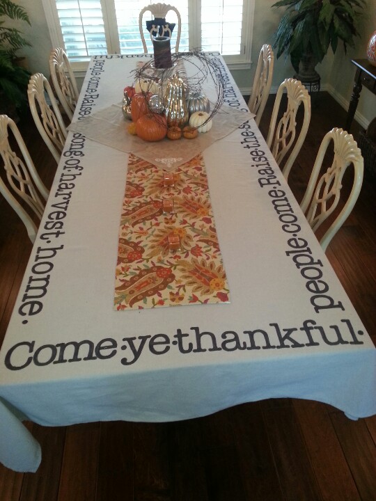 Come Ye Thankful Tablecoth