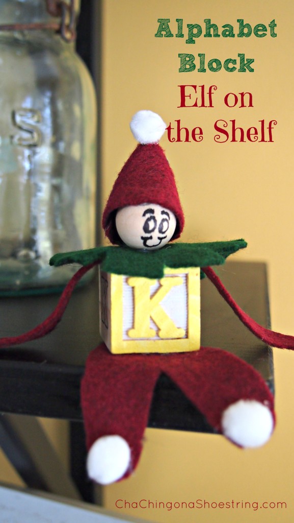 Alphabet Block Elf on the Shelf