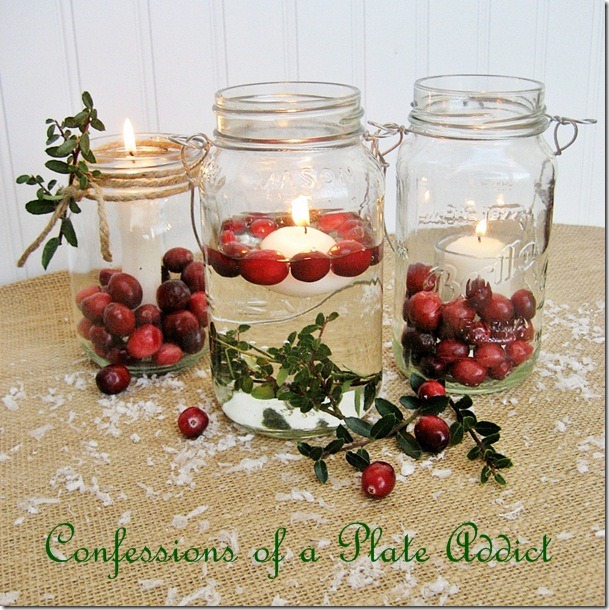mason jar christmas candles