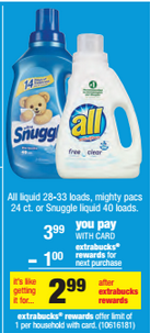 CVS All Laundry Detergent Deal