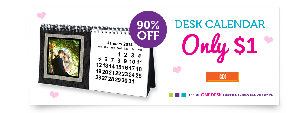 Photo Desk Calendar Deals 2014