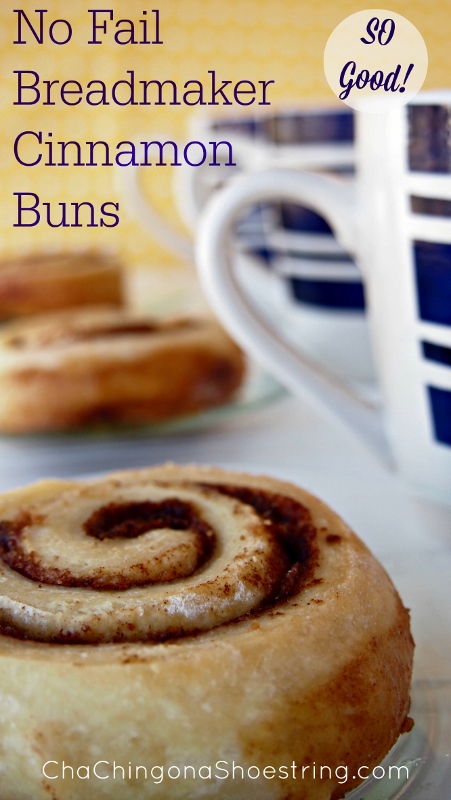No Fail Delicious Breadmaker Cinnamon Buns Recipe