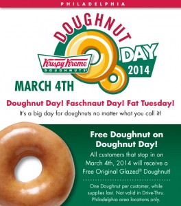Krispy Kreme Free Doughnuts on Fat Tuesday