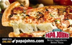 Papa John's gift card