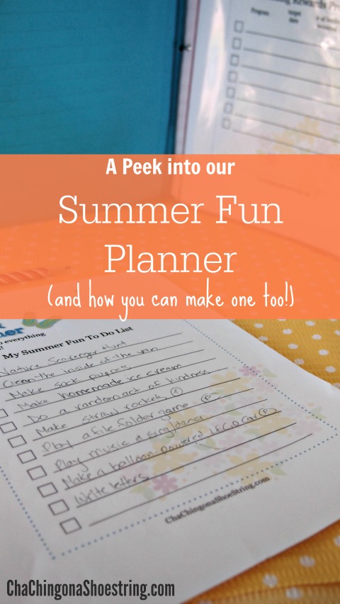 Free printable Summer Fun Planner