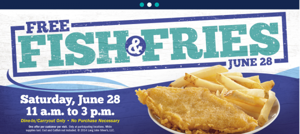 long john silver free fish filet