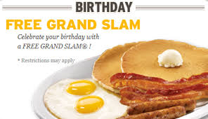 FREE Birthday Stuff: FREE Grand Slam at Denny's Restaurant!