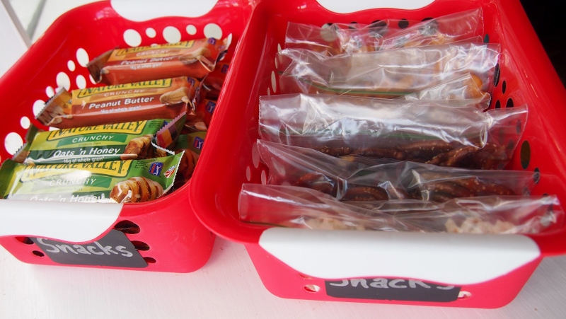 Organized School Lunch-Making Station