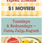 Regal Summer Movies Express Schedule 2015 ($1 Movies!)