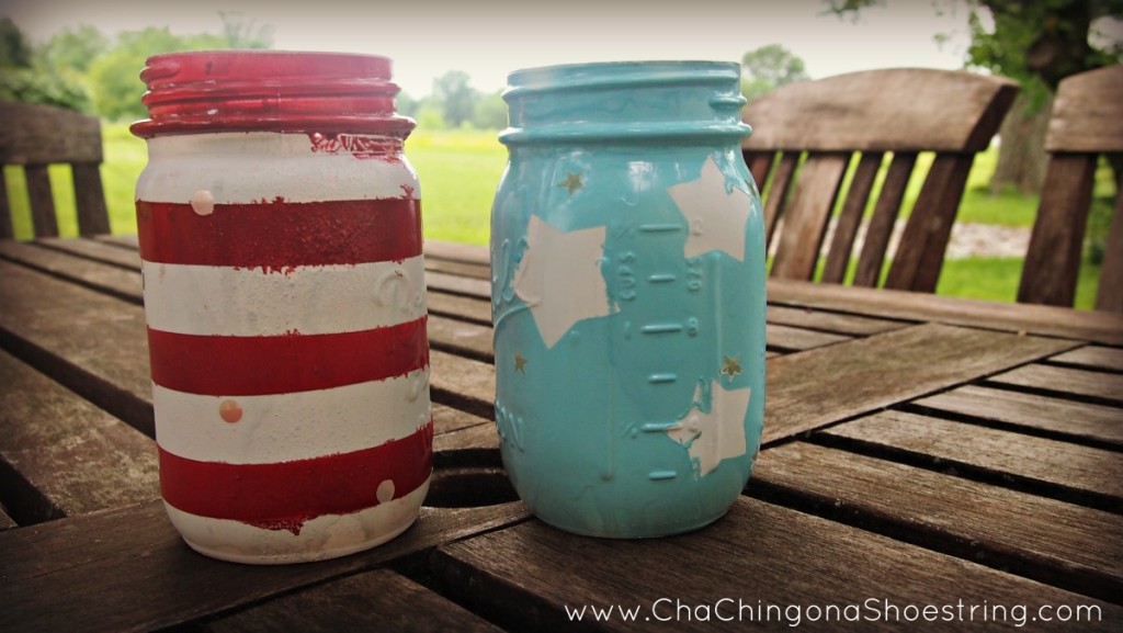 Easy DIY Patriotic Mason Jar Luminaries