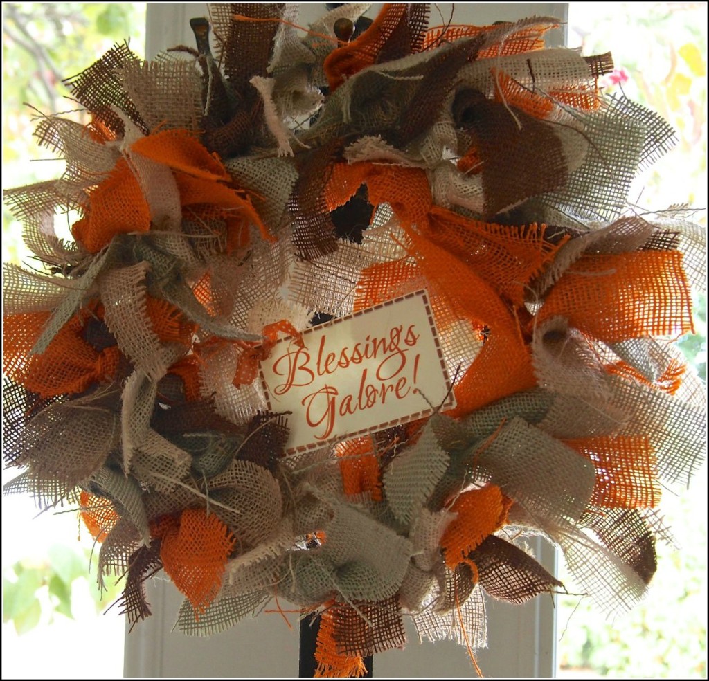 DIY Autumn Burlap Wreath