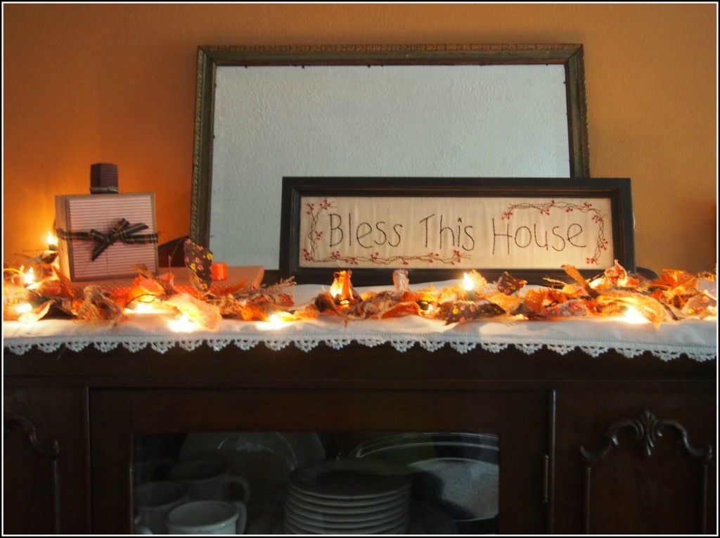 DIY Burlap Autumn Lights