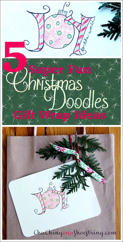 Christmas Doodles Gift Wrap