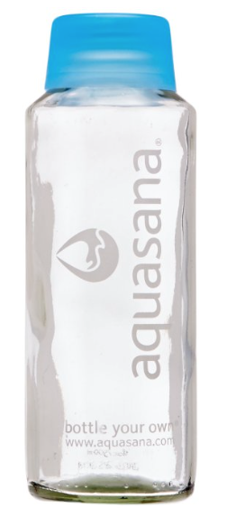 Aquasana AQ-6005 18-Ounce Glass Water Bottles, 6-Pack