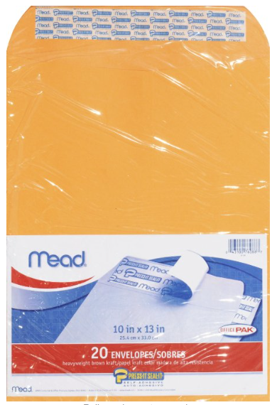 Mead Press-It Seal-It 10 x 13 Envelopes