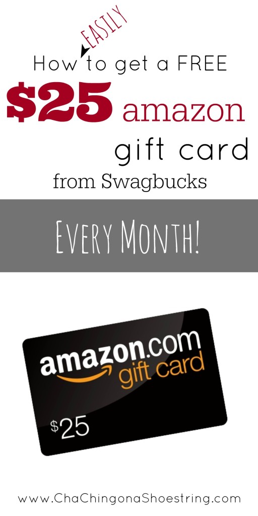 How to get a $25 Amazon Gift Card with Swagbucks every month. 