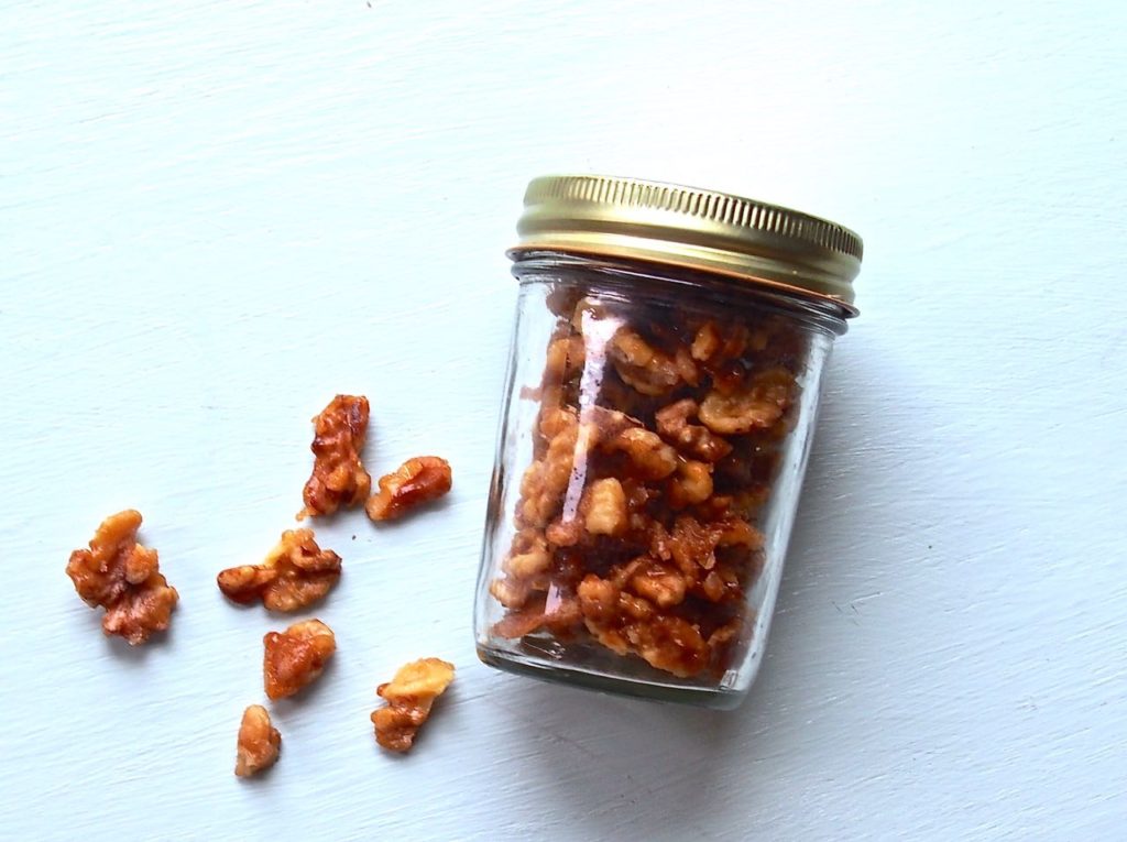 Candied Walnuts Mason Jar