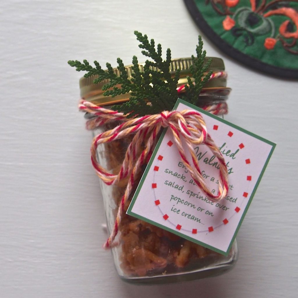 Candied Walnuts Mason Jar