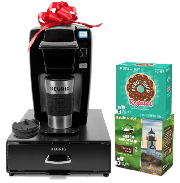 Amazon Keurig Single Serve Coffee Maker Bundle (KCups, Travel Mug