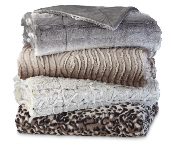 Cannon Faux Fur Throws for $11...
