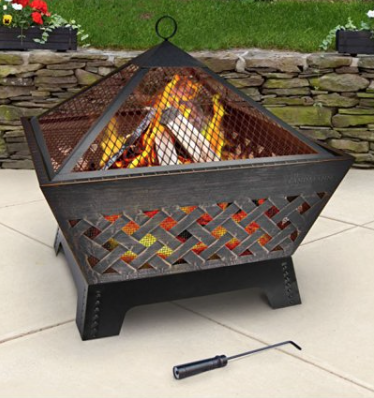 Amazon: Landmann Barrone 26-Inch Fire Pit with Cover for ...