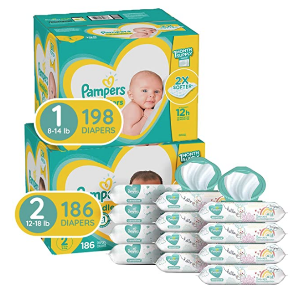 Amazon: Pampers Baby Diapers and Wipes Starter Kit (2 Month Supply) for ...